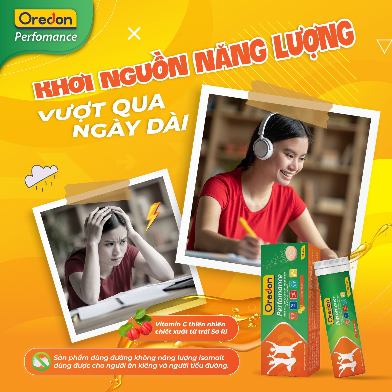 Viên sủi Oredon Perfomance nâng cao đề kháng