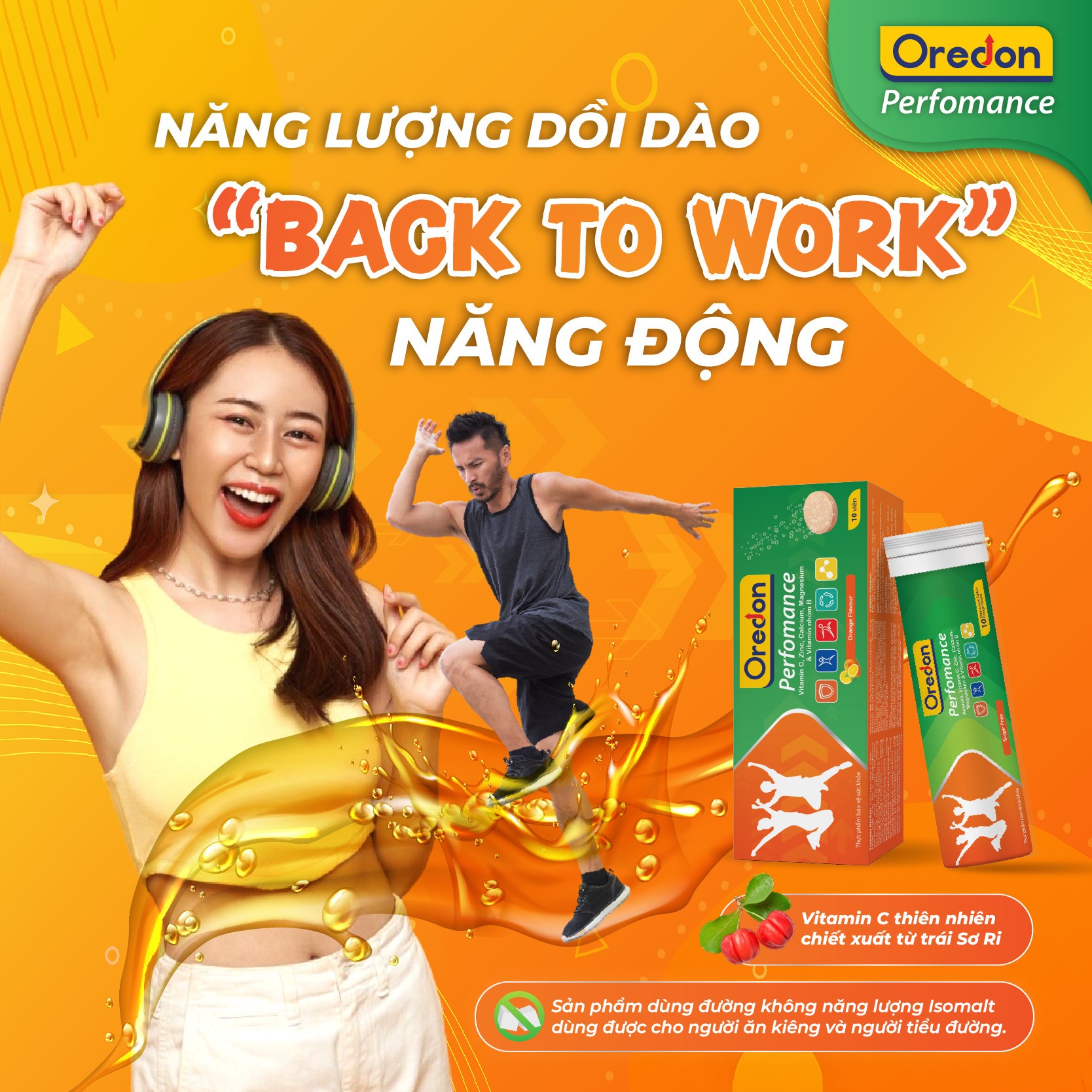 Viên sủi C tăng đề kháng Oredon Perfomance
