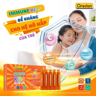 NUÔI DƯỠNG SỨC ĐỀ KHÁNG VỚI OREDON IMMUNE KIDS MỖI NGÀY TRẺ KHÔNG LO ỐM VẶT