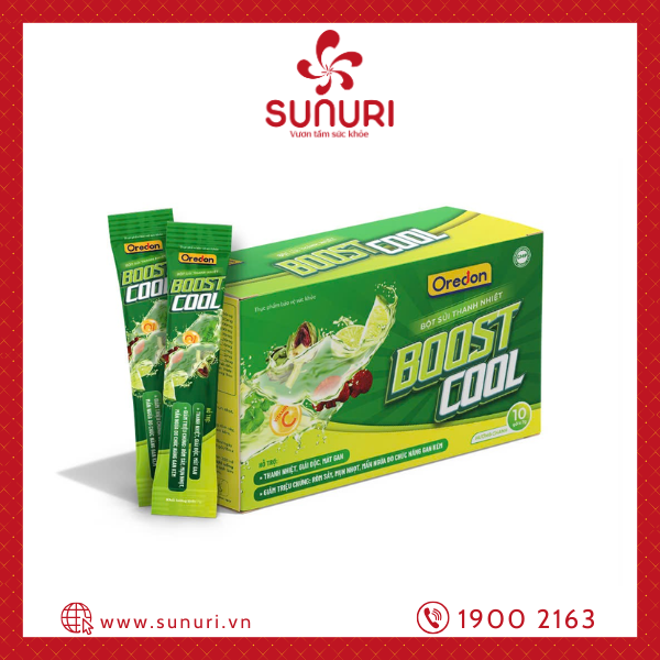 TPBVSK - OREDON Bột sủi thanh nhiệt Boost Cool (Hộp 10 gói x 7g)