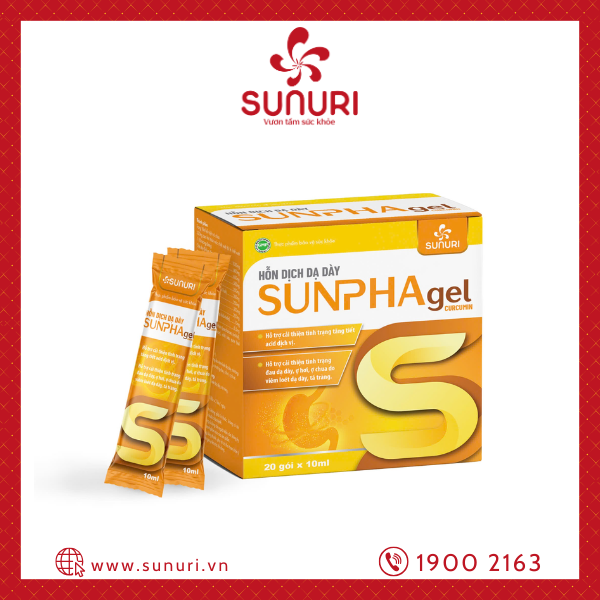 TPBVSK - Hỗn Dịch Dạ Dày SUNPHAGELCURCUMIN (Hộp 20 gói x 10ml)