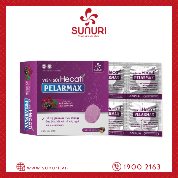 TPBVSK - Viên sủi Hecati Pelarmax (Hộp 5 vĩ x 4 viên)
