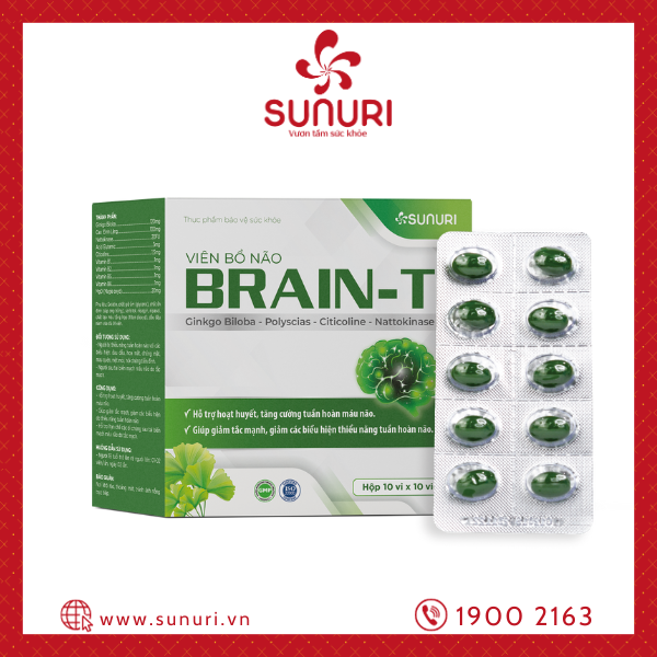 TPBVSK - VIÊN BỔ NÃO BRAIN- T (Hộp 10 vĩ x 10 viên)