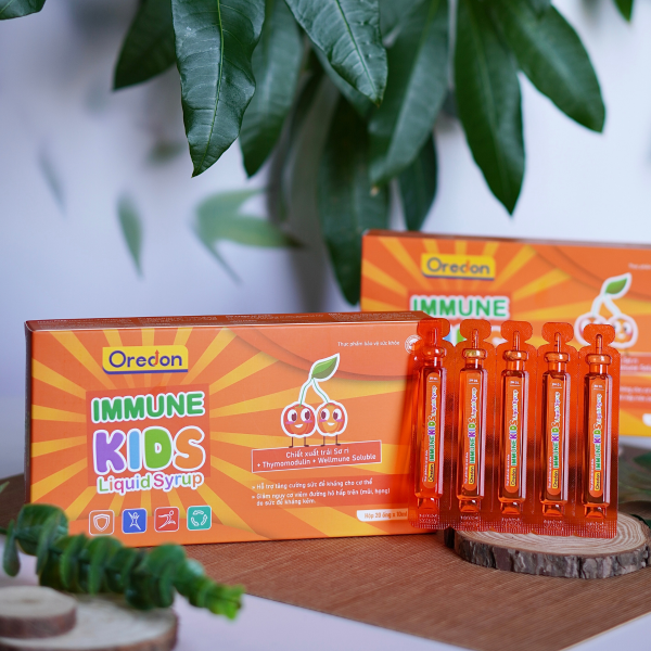 TPBVSK - OREDON IMMUNE KIDS LIQUID SYRUP (SIRO HỖ TRỢ SỨC ĐỀ KHÁNG IMMUNE KIDS) (Hộp 20 ống x 10ml) - 1