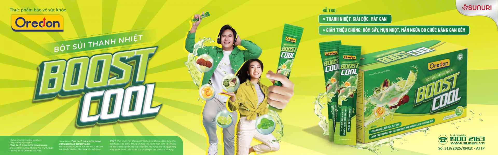 Oredon Bột Sủi Thanh Nhiệt Boost Cool